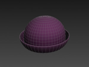 women bowler hat 3D Model