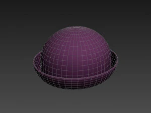 women bowler hat 3D Model
