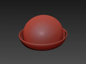 women bowler hat 3D Model