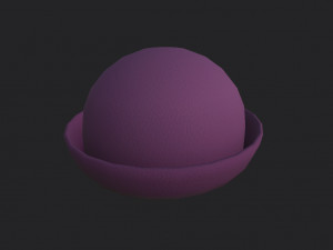 women bowler hat 3D Model
