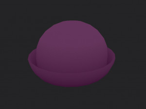 women bowler hat 3D Model