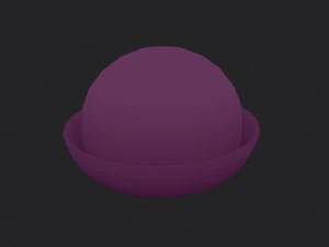 women bowler hat 3D Model