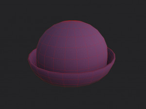 women bowler hat 3D Model