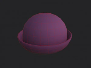women bowler hat 3D Model