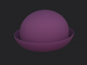 women bowler hat 3D Model