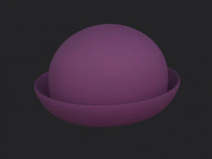 women bowler hat 3D Model