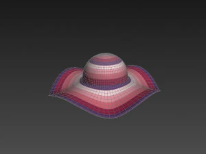 women summer hat 3D Model