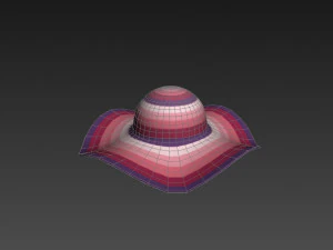 women summer hat 3D Model