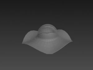 women summer hat 3D Model