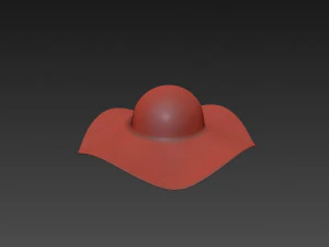 women summer hat 3D Model