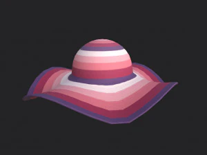 women summer hat 3D Model