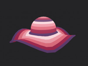 women summer hat 3Dモデル