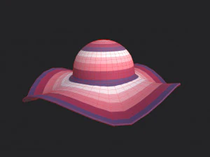 women summer hat 3D Model