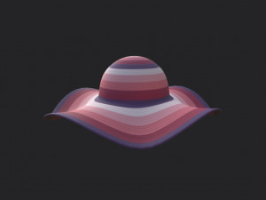 women summer hat 3Dモデル