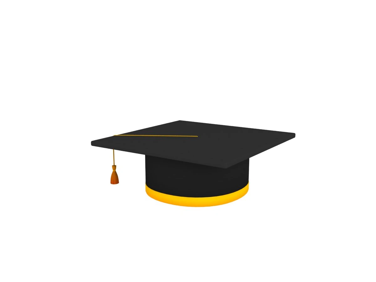 graduation cap 3D Model .c4d .max .obj .3ds .fbx .stl .blend 