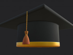 graduation cap 3D Model