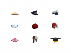 hats and helmet pack 3 3D Модель