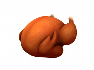 roasted chicken 3D 모델