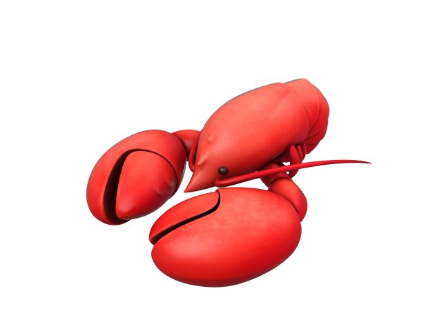lobster 3D Model .c4d .max .obj .3ds .fbx .stl .blend 