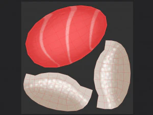 karikat&uuml;r suşi 3D Model