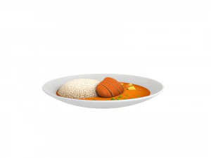 curry and rice 3D Model