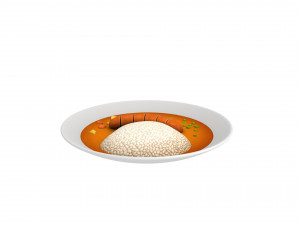 curry and rice 3D Модель