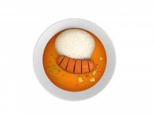curry and rice 3D Модель