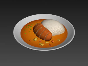 curry and rice 3D Model