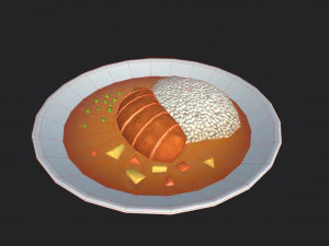 curry and rice 3D Model