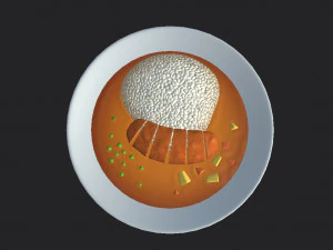 curry and rice 3D Model