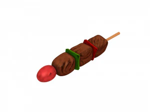 espeto de churrasco Modelo 3D