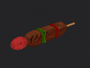 bbq skewer Modelo 3D