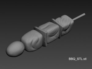 bbq skewer Modelo 3D