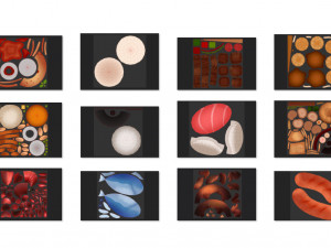cartoon food pack 2 Modello 3D
