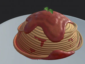 cartoon food pack 2 3D Model