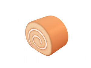 3d cake roll model 3D 模型