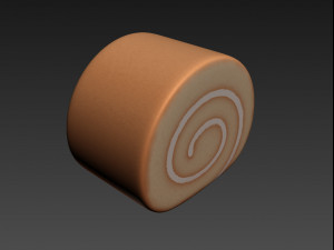 3d cake roll model 3D 模型