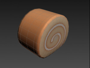 3d cake roll model 3D 模型