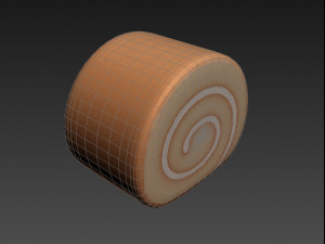 3d cake roll model 3D 模型
