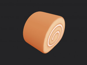 3d cake roll model 3D 模型