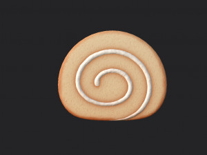 3d cake roll model 3D 模型
