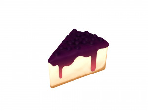 blueberry cheesecake 3D Model
