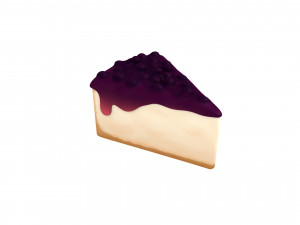 blueberry cheesecake Modello 3D