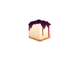 blueberry cheesecake Modello 3D