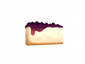 blueberry cheesecake Modello 3D