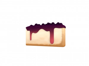 blueberry cheesecake Modello 3D