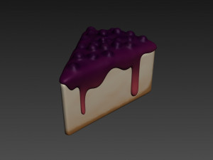 blueberry cheesecake Modello 3D
