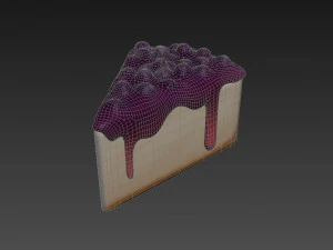 blueberry cheesecake 3D Model