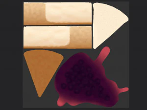 blueberry cheesecake 3D Model