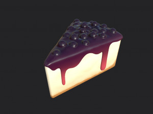 blueberry cheesecake Modello 3D
